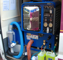 Truck mounted carpet cleaning